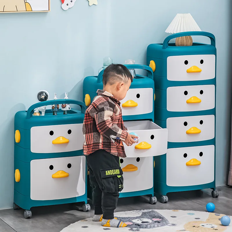 Armario de almacenamiento de cajones engrosados para niños, Simple para bebés, armarios de plástico, organizador caja de almacenamiento para bebés - AliExpress
