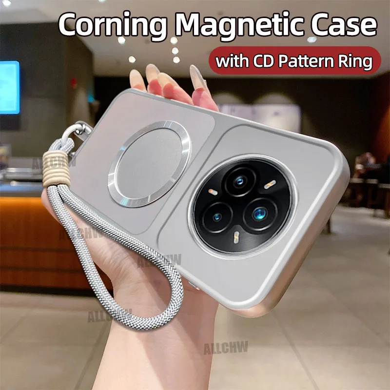 Shockproof Matte Magnetic Soft TPU Phone Case with Hand Strap