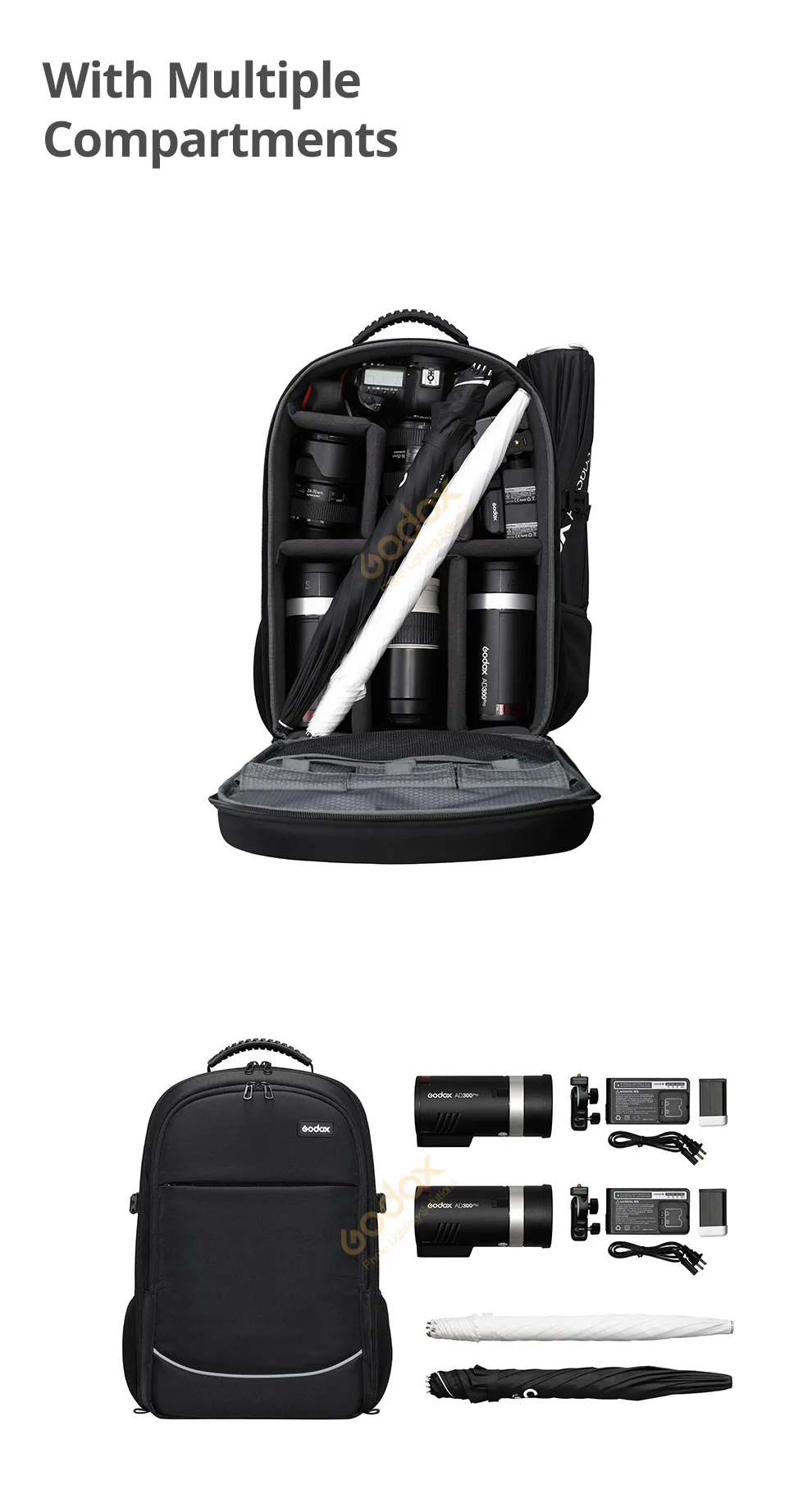CB20 CB-20 photography backpack portable outdoor camera SLR flash AD300PRO stora