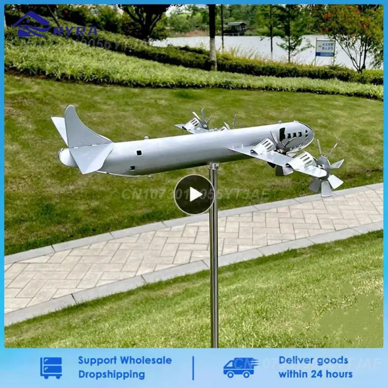 

Wind Sculpture Metal Airplane Model B-29 Super Fortress 3d Art Garden Decoration Wind Catcher Outdoor Decor Wind Spinner