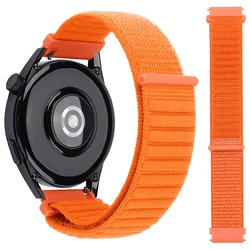 Breathable Nylon Loop Band, 20mm/22mm, Versatile Strap Replacement - 1PCS 22mm (Orange)