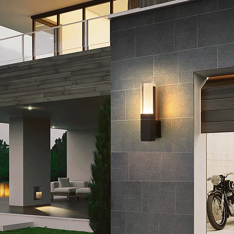 Outdoor IP65 waterproof lamp garden villa gate living room corridor acrylic waterproof wall lamp AC85-265V outdoor decoration