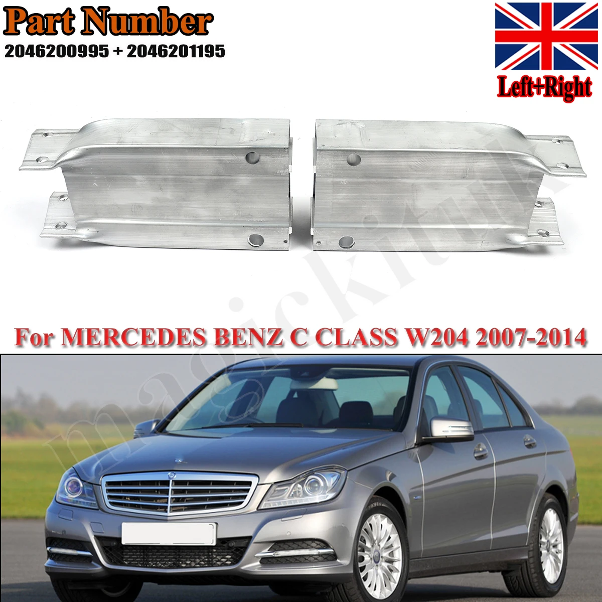 For Mercedes C Class W204 Energy Absorption Box C180 C200 C250 C300 2007-2014 Front Left Right Impact Chassis Absorber Both Side