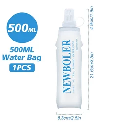 500ml Foldable Silicone Hydration Flask (500ML 1Pcs)
