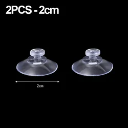 Clear PVC Suction Cup Wall Hooks for Kitchen, Bathroom, and Window Decorations (2Pcs (2cm))