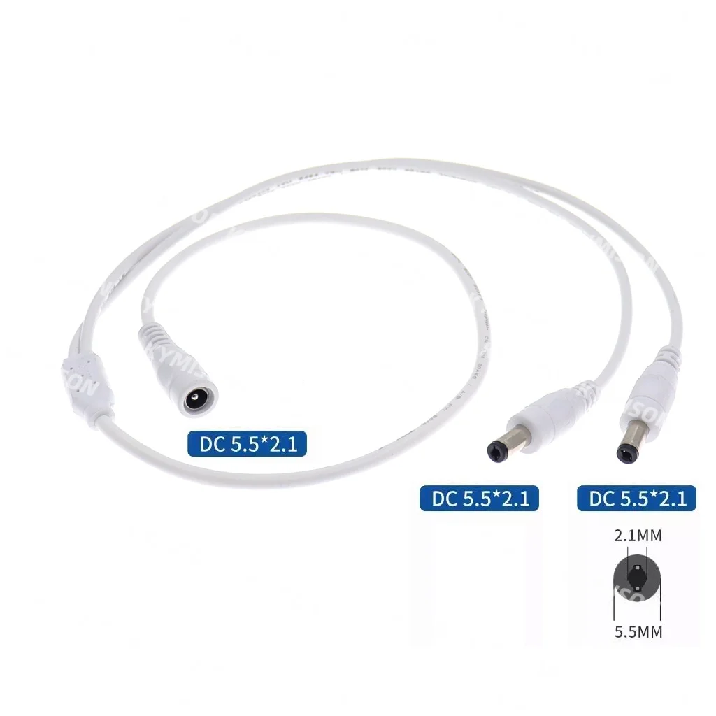 JCD 5.5*2.1mm 1 a 2/3/4/5/6/8 Vie DC Cavo Splter di