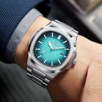 Nouvelle Montre Militaire de Luxe 2026 pour Homme, Carrée, Étanche, Lumineuse, Date et Jour, en Acier Inoxydable, à Quartz, avec Boîte 6