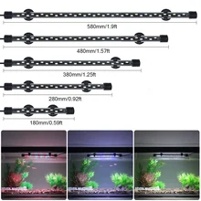 수족관 빛 LED 식물 성장 램프 방수 물고기 탱크 빛 18-58CM 수중 수족관 장식 조명 90-260V 5730chip