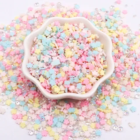 

Nail Art Polymer Clay Slices Romantic Themed Fake Shell Clay Slices Sakura Pearls Mixed Sprinkles Supplies Slime Crafts Filling