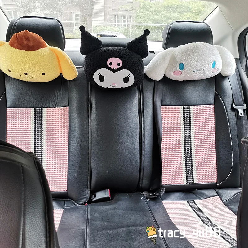 

Kawaii Sanrioes аниме Kuromi Cinnamoroll My Melody плюшевая Автомобильная подушка на подголовник шеи мягкая набивная Подушка плюшевая подушка автомобильные аксессуары