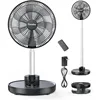 FARADAY Oscillating Standing Fan 12” Foldable Portable Quiet Floor Fan 12000mAh Rechargeable Pedestal Fan with Remote, Timer 1