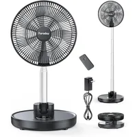 FARADAY Oscillating Standing Fan 12” Foldable Portable Quiet Floor Fan 12000mAh Rechargeable Pedestal Fan with Remote, Timer 1