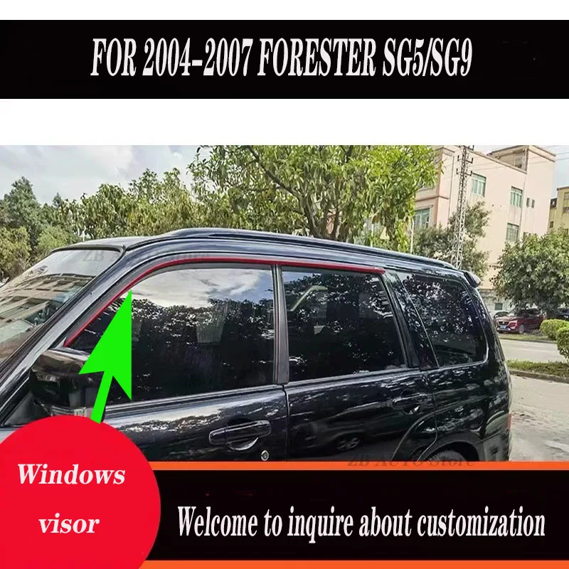 For FORESTER SG5/SG9 2004-2007 Window visors Rain water prevention; Covering the sunlight; Anti fog; Snow prevention