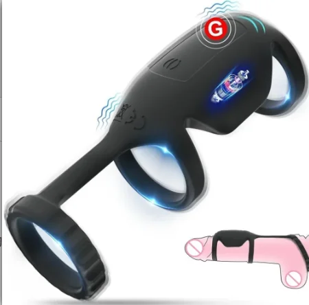 Sex Toys For Men Penis Ring Testicles Vibrator Ejaculation Delay Enlargement Penis Adult Goods Intimate For Men Couples