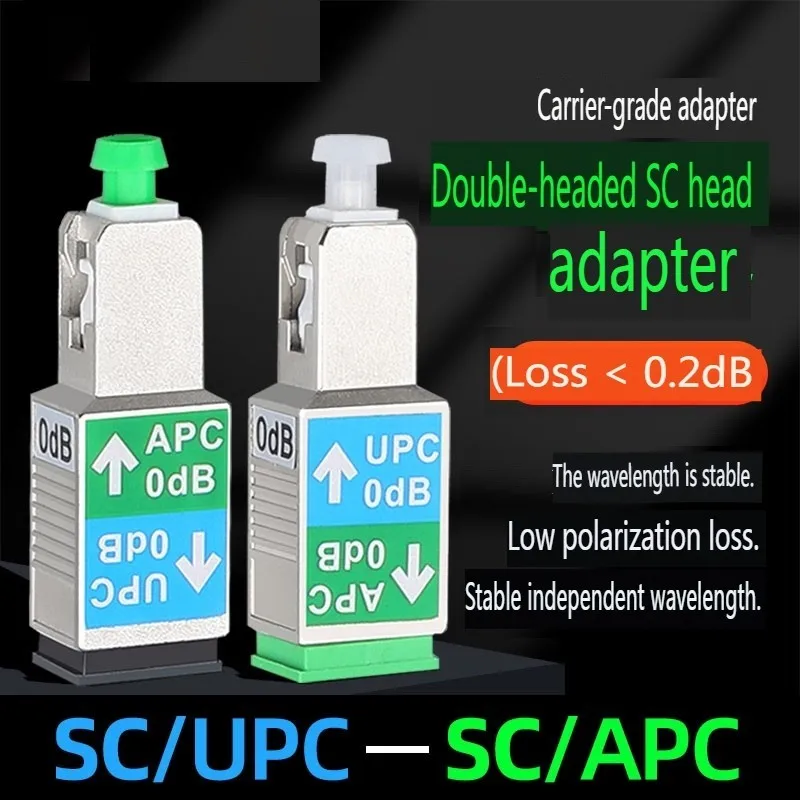 Optical fiber SC-SC adapter UPC cable adapter APC to UPC coupler APC simplex single mode extended conversion pair SC male/female 2