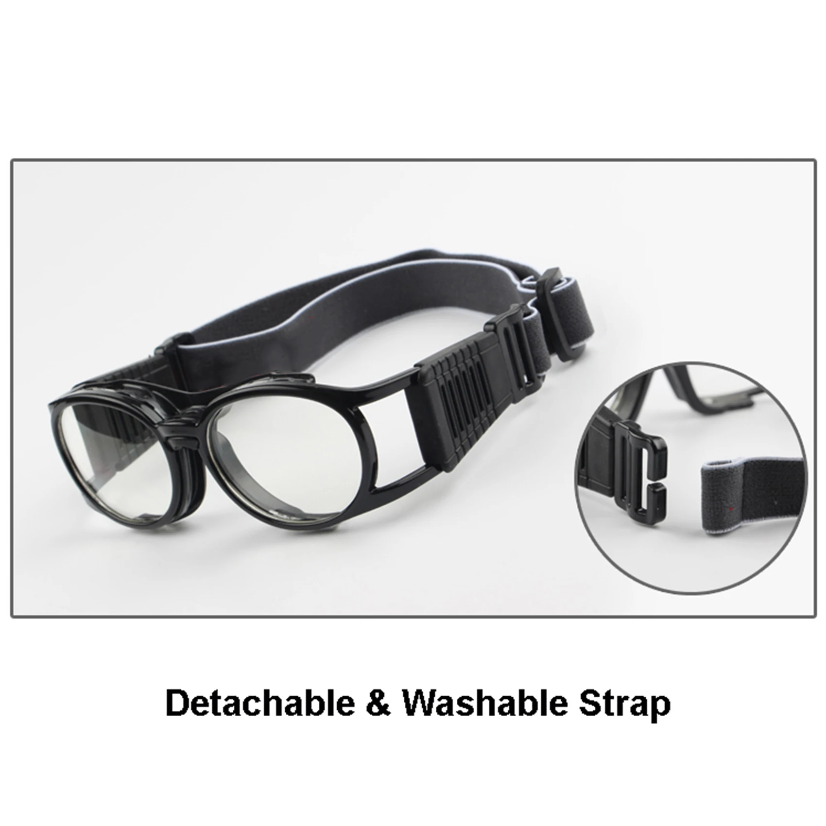 Óculos esportivos protetores para adultos, óculos de segurança retrô para adolescentes, basquete, lente slimfit, vôlei e futebol, lente intercambiável