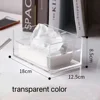 Simple And Creative Acrylic Colorful Tissue Box Office Household Tea Table Light And Luxury Paper Extraction Transparent Storage 4