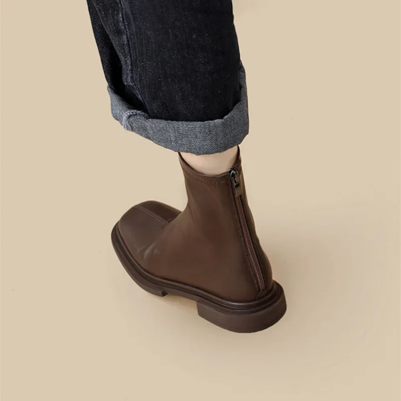 New Women Ankle Boots Stretch Skinny Boots Woman Fashion Chelsea Boots High Quality Ladies Shoes Modern Boots Autumn Winter