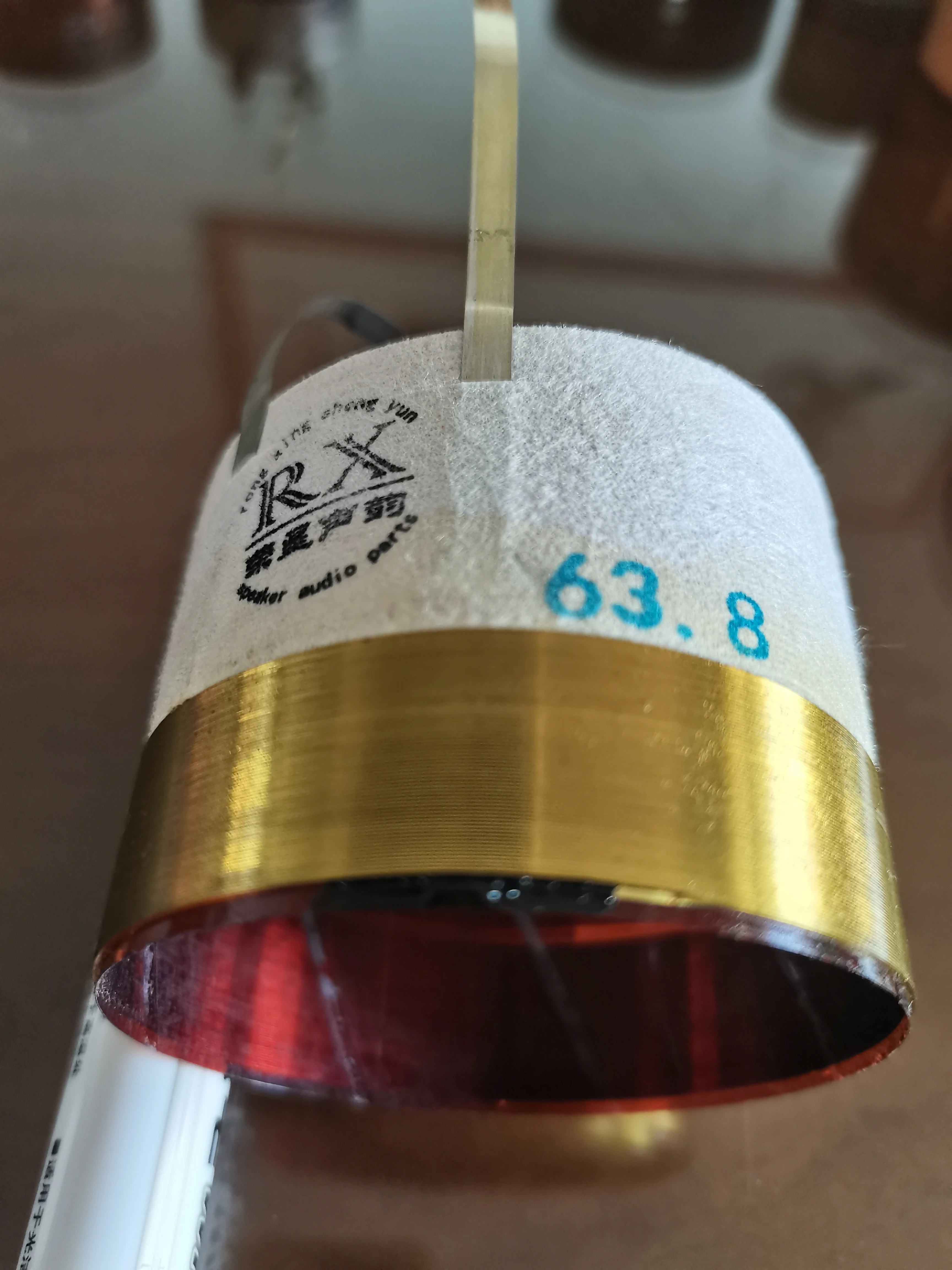 NEW 1 piece ID: 63.8mm flat aluminous wire 4 ohm woofer bass loudspeaker speaker voice coil