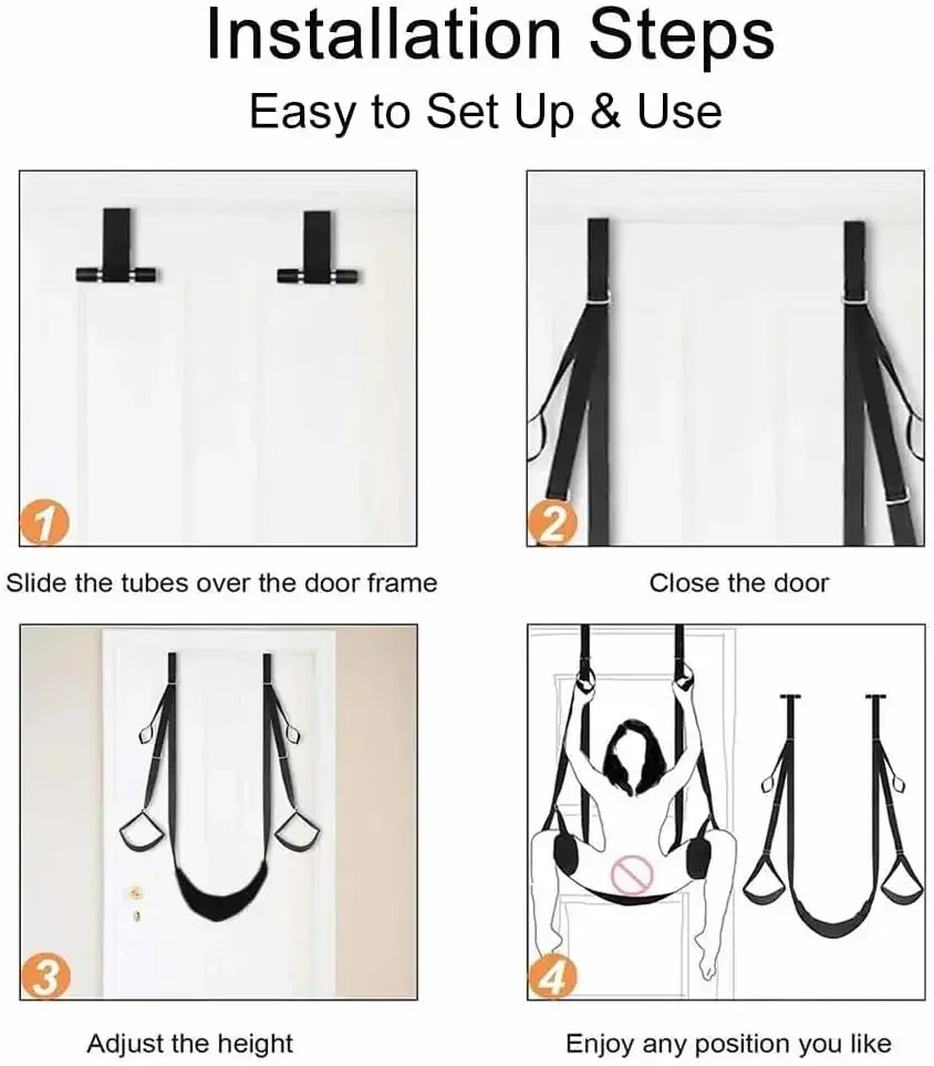 Door Sex Swing Sex Chair Couple Toys Adjustable Shoulder Strap Seat Hanging Adult Swing Sexual Stimulation Adult Products