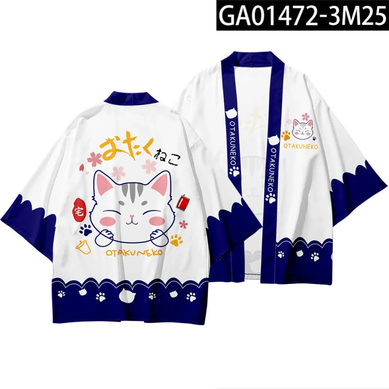 Japanese Style Anime Pastoral Shiba Inu Kimono Cardigan Chinese Style Retro Loose Haori Performance Wear Sun Protection Clothing