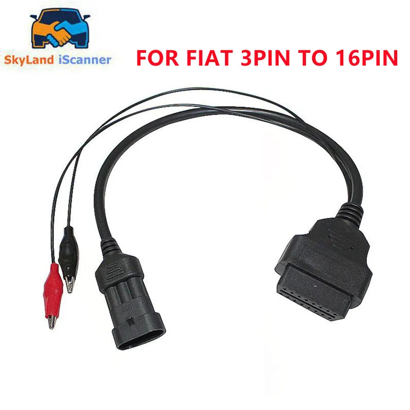 

NEW For Alfa For Lancia OBD 3 Pin To OBD2 16 Pin Connector OBDII Obd-II Adapter Car OBD Cable For Fiat 3pin Car Diagnostic Cable