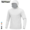 TACVASEN UPF 50+ Hooded T-Shirts Mens Quick Dry UV Block Sun Shirts Lightweight Hoodie Shirt Running Fishing Performance Tops 2
