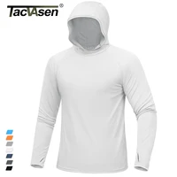 TACVASEN UPF 50+ Hooded T-Shirts Mens Quick Dry UV Block Sun Shirts Lightweight Hoodie Shirt Running Fishing Performance Tops 2