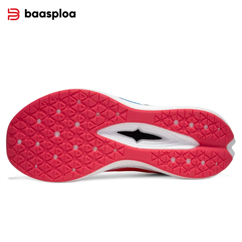 Baasploa New Running Shoes Women Lightweight Breathable Non-slip Sneakers Female Outdoor Carbon Plate Professional Sports Shoes