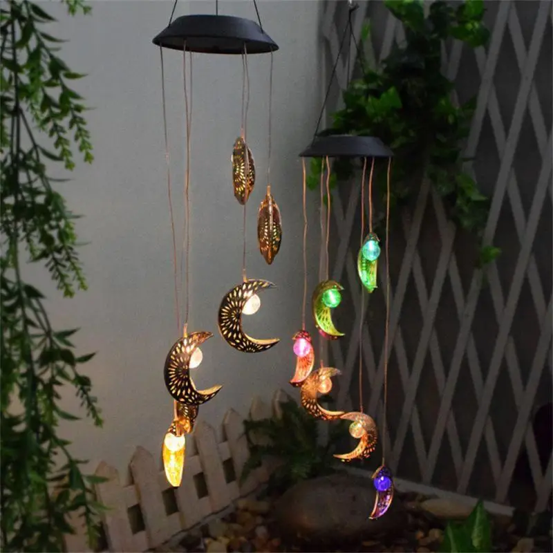 

Wind Chimes Solar Lamps Waterproof Outdoor Hanging Moon Solar Lamp Garden Decoration Solar Wind Chimes Hanging Ornament Lamp