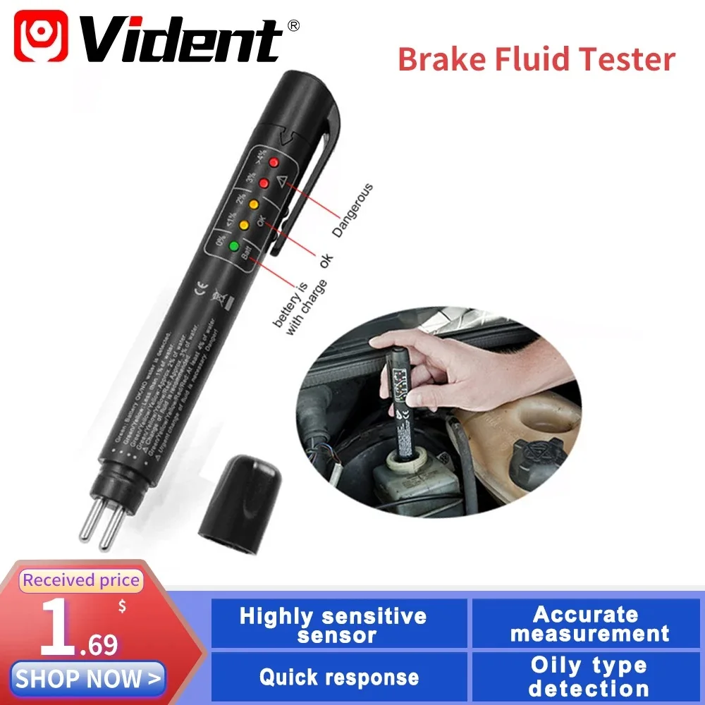 Accurate Oil Quality Check Pen Universal Brake Fluid Tester Car Brake Liquid Digital Tester Vehicle Auto Automotive Testing Tool