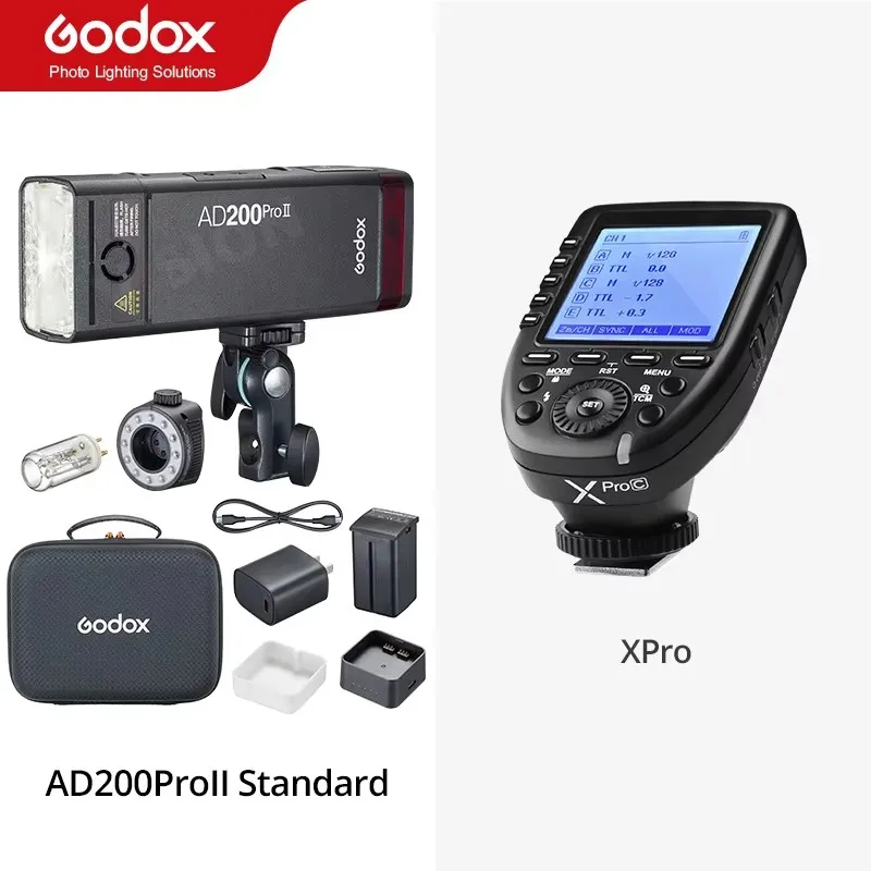 Godox AD200ProII AD200Pro II TTL 2.4G Wireless Camera Pocket Flash