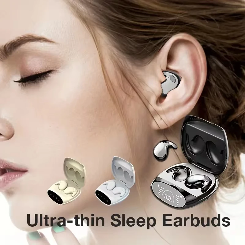 Compact Invisible IPX5 Waterproof Wireless Bluetooth Earbuds with Microphone