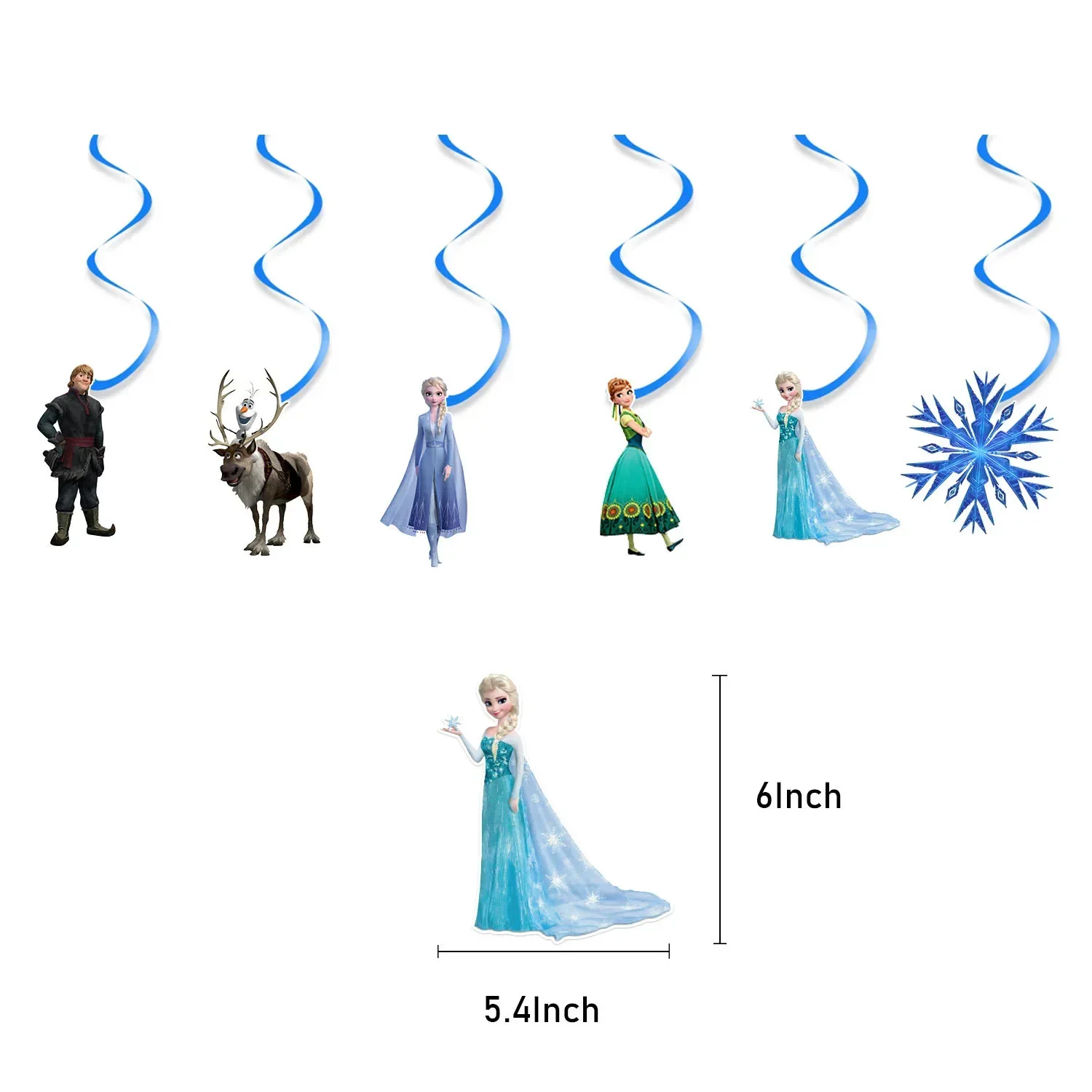 thumbnail image 1 of Juego de globos con temática de Frozen 2 de Disney, decoraciones de cumpleaños de Elsa y Anna, vajilla desechable, platos de papel de la Reina de las Nieves, suministros para fiestas, 1 of 5