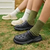Women Clogs Summer Women Sandals Thick Bottom Home Slides Soft EVA Dry Wedges Platform Garden Shoes Beach Sandals Home Slippers 6