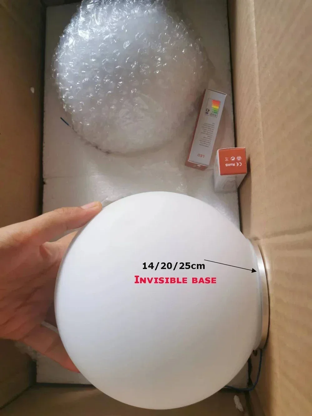 Nordic Bubble Ball Wall Lamp Bedroom Aisle Porch Balcony Children's Room Round Glass Ceiling Lamp Home Decor 6