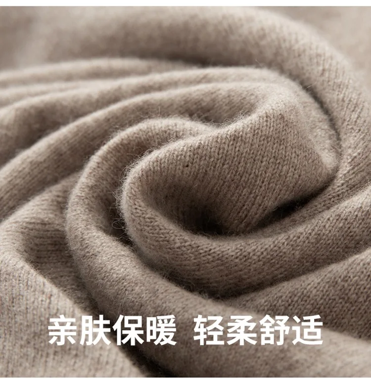 Classic Polo Collar 100% Cashmere Sweaters for Men 2023 Autumn Winter Clothes Pull Homme Business Casual Warm Knitted Pullovers 6