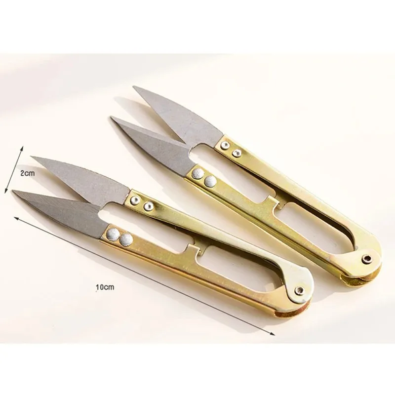 Stainless Steel Cutting Sewing Scissors Shears Cross Stitch Embroidery Tailor's U Thread Scissors for Fabric DIY Supplies Tools