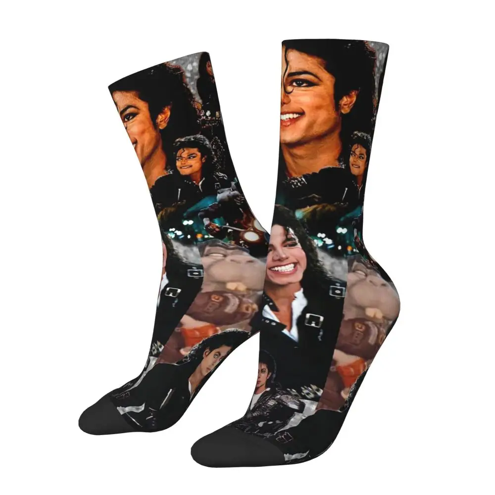 Michael Jackson Musicians Singers Dancers Socks Harajuku Stockings All Season Long Socks Accessories for Unisex Christmas Gifts