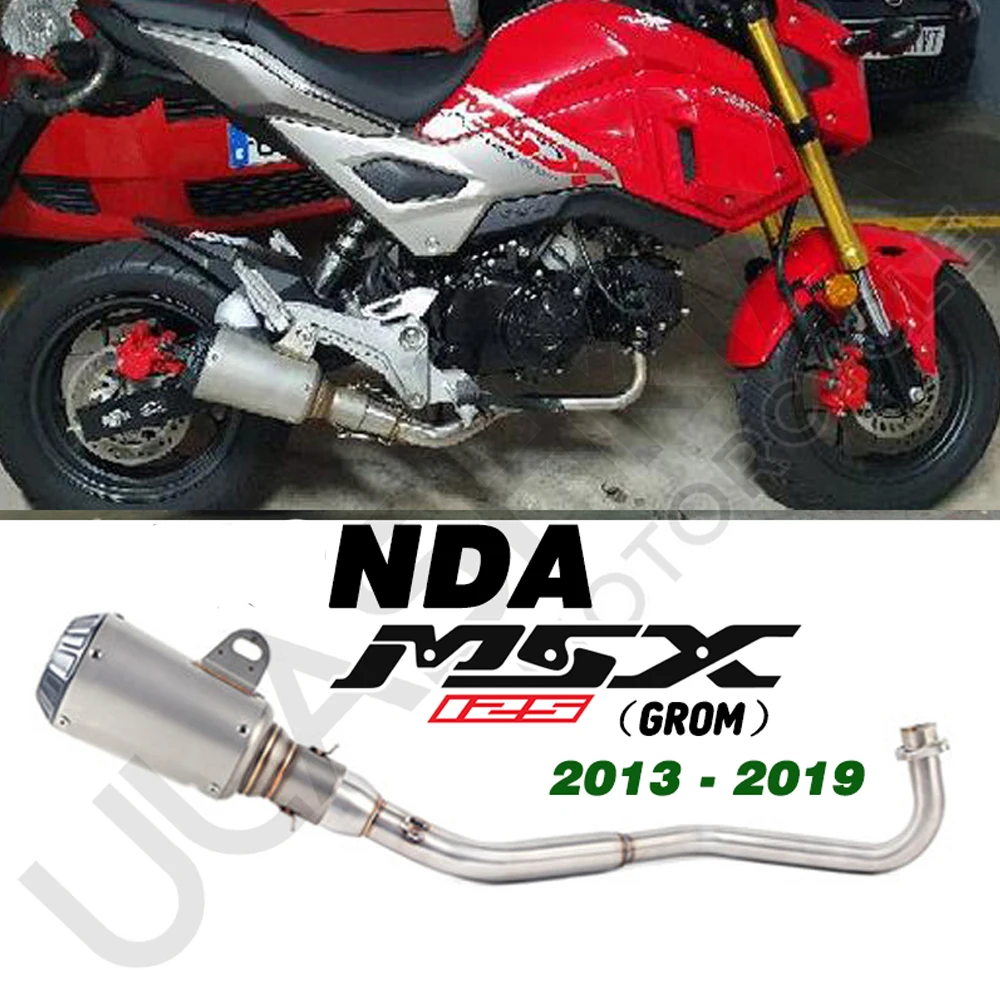 

Motorcycle Exhaust Full System Muffler For Honda M3 MSX 125 MSX125 SF 2013-2020 Exhaust Middle Pipe Muffler MSX125