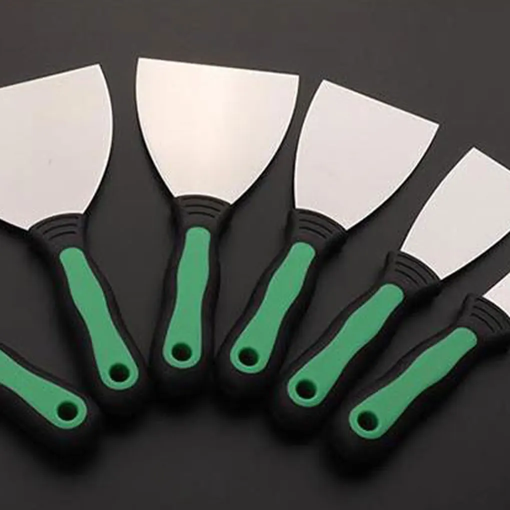 6pcs Stainless Steel Impact-resistant Paint Putty Knife For Wide Application In Wall Paint Prep