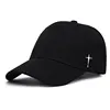 Unisex Simple Cross Water Drop Embroidery Baseball Caps Spring and Autumn Outdoor Adjustable Casual Hat Sunscreen Hat 3