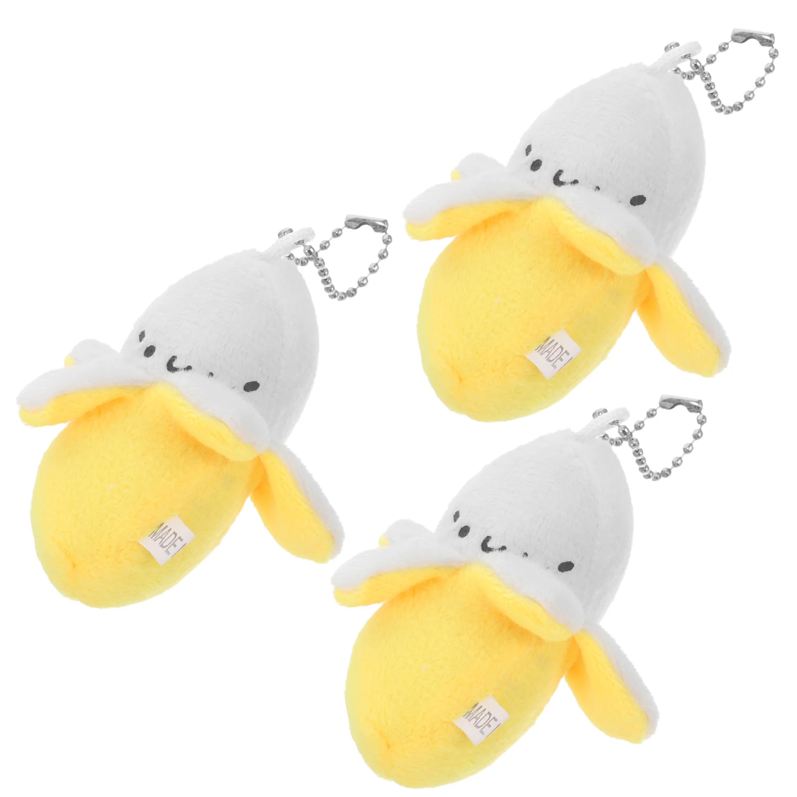 3pcs Plush Banana Shape Bags Hanging Creative Plush Banana Banana Beautiful Gift for Baby Bag Cellphone (Yellow)