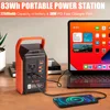 Portable Power Station 83Wh, Camping Solar Generator Mobile Power Bank with 110V/80W AC Power Socket and USB Type-C Port 2