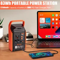 Portable Power Station 83Wh, Camping Solar Generator Mobile Power Bank with 110V/80W AC Power Socket and USB Type-C Port 2