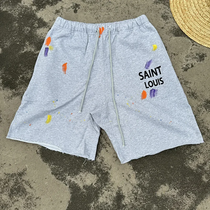 

Летние хлопковые спортивные брюки на шнуровке, высококачественные модные женские спортивные брюки светло-серого цвета в стиле St. Louis Speckle