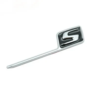 Glossy Multi-Color S Badge Emblem for Car Styling and Trunk Decoration