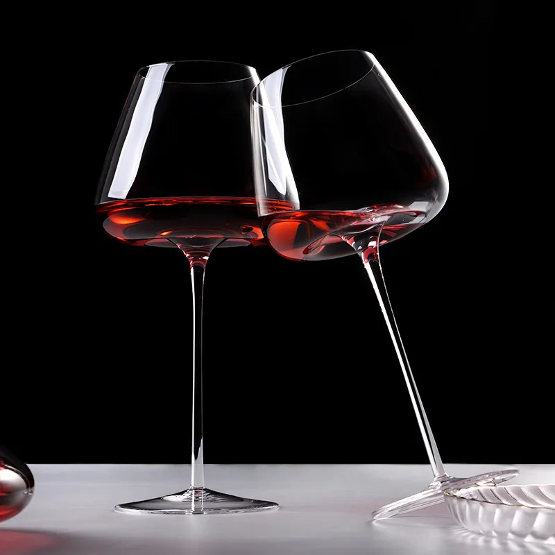 Copas de vino tinto de cristal – Elegante copa de vino rojo/blanco hecha de  cristal de alta calidad 100% sin plomo