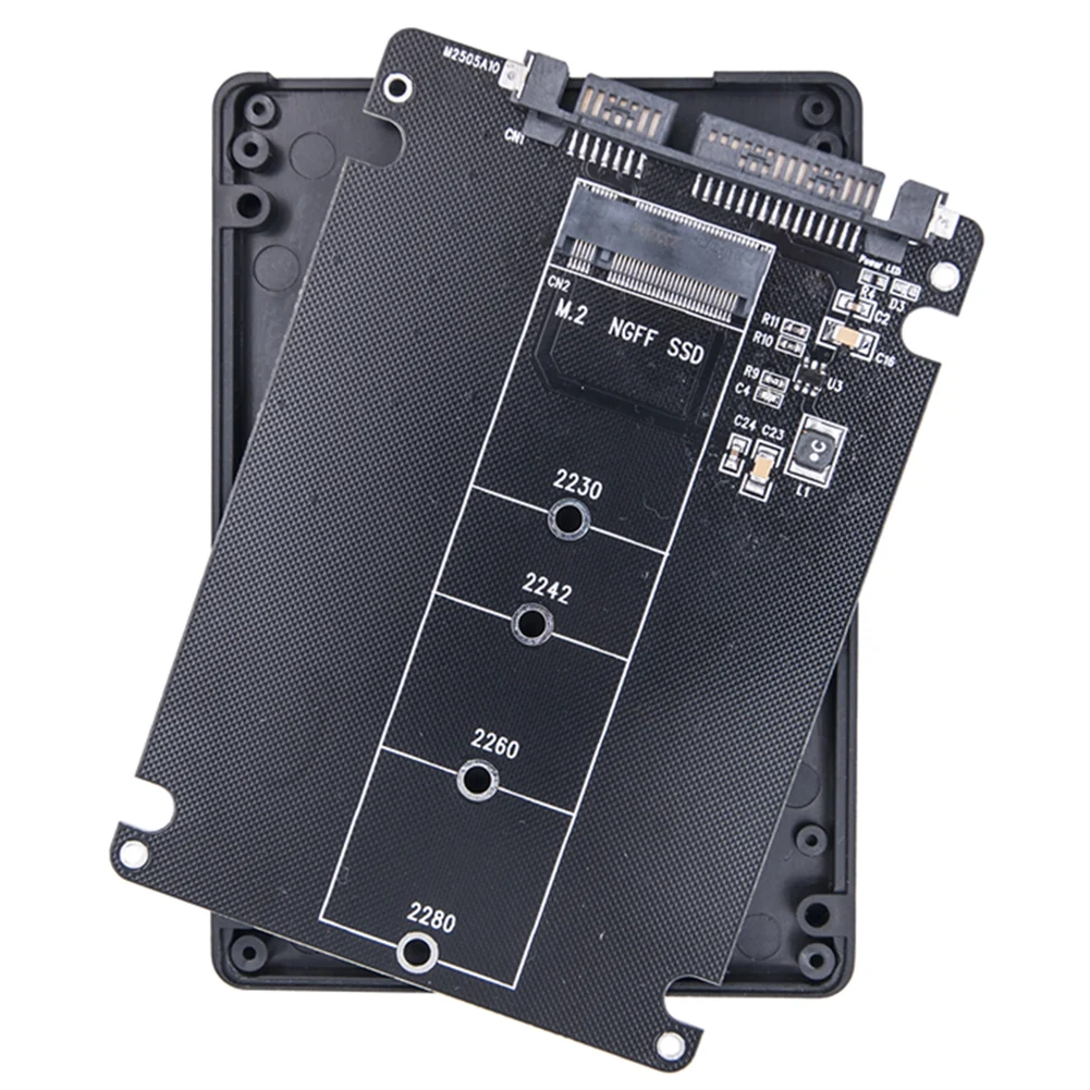 1-2Pcs M.2 NGFF SSD To SATA3 External Hard Drive Box 6Gbps Hard Disk Adapter Board Dual-Use M.2 NGFF To SATA3.0 Adapter Card