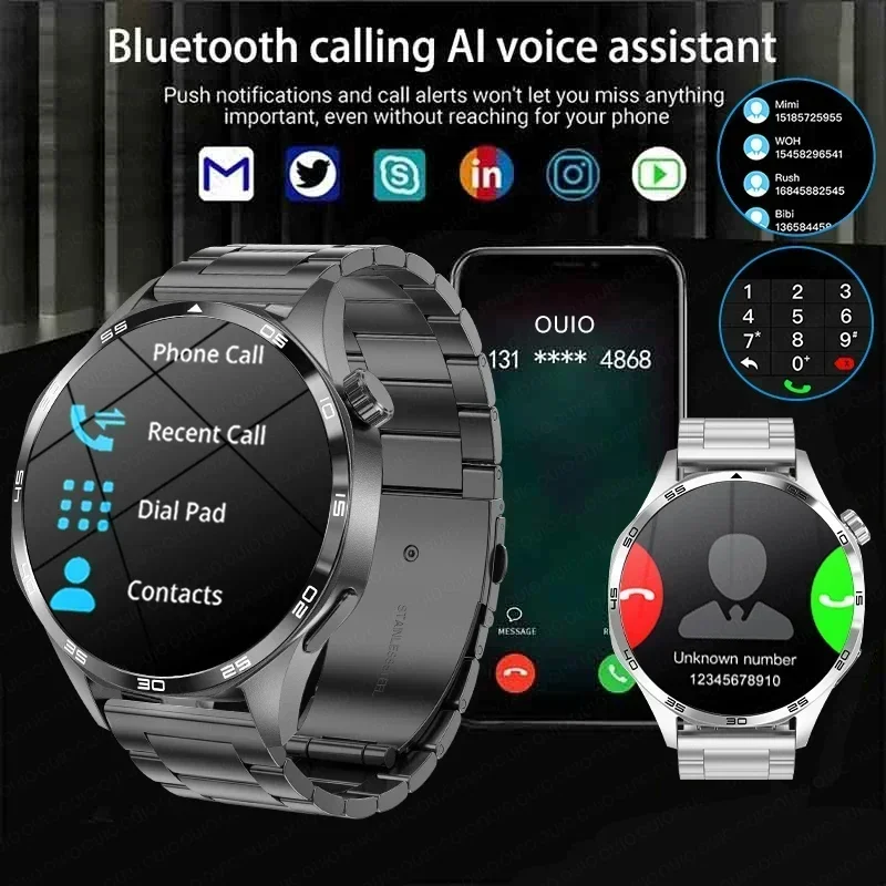 2025 GT5 PRO Smart Watch Men For HUAWEI Watch 5 Pro AMOLED HD Screen Bluetooth Call GPS Trajectory NFC Compass SmartWatches New 3
